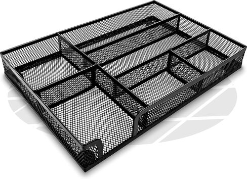 Desk Drawer Organizer Tray Versatile Metal Mesh Desk Organizers and Accessories for Office Supplies, School, Home, 10.12 x 6.1 x 1.38 Inches in Saudi Arabia