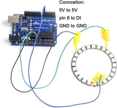 عصا WS2812 8 بت RGB LED 5050 RGB LED مع برامج تشغيل مدمجة لـ Arduino Raspberry Pi DC5V in Kuwait