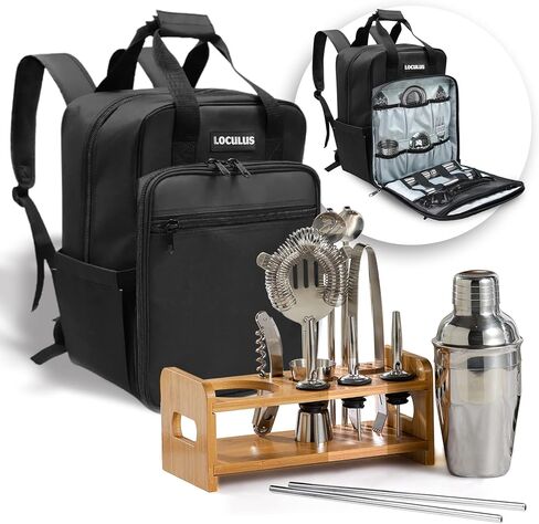 Bartender Bag Only - Travel Bar Backpack - Organize Your Bartender Travel Kit Tools with Style with This Bar Bag for Bartending Essentials - Versatile Cocktail Tool Set Bag (Bag with Tools) in Saudi Arabia