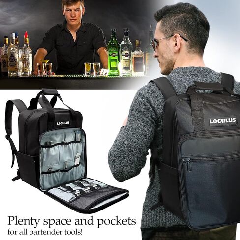 Bartender Bag Only - Travel Bar Backpack - Organize Your Bartender Travel Kit Tools with Style with This Bar Bag for Bartending Essentials - Versatile Cocktail Tool Set Bag (Bag with Tools) in Saudi Arabia