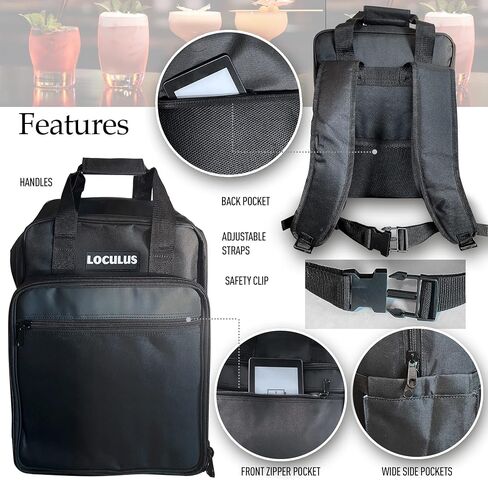 Bartender Bag Only - Travel Bar Backpack - Organize Your Bartender Travel Kit Tools with Style with This Bar Bag for Bartending Essentials - Versatile Cocktail Tool Set Bag (Bag with Tools) in Saudi Arabia