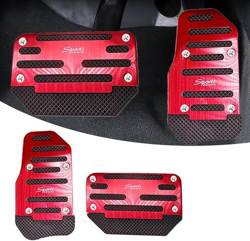 2 Pack Automatic Car Transmission Pedal Covers Kit, Sports Design, Scratch-Resistant Anti-Slip Vehicle Foot Pedals Accessories, Universal Automotive Transmission Brake Pad Decoration (Silver) in Saudi Arabia