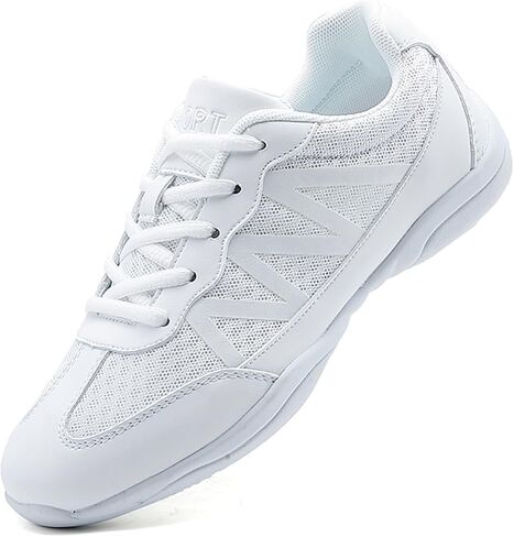 Girls White Cheerleading Cheer Shoes Womens Dance Sneakers Athletic Training Tennis Breathable Competition Walking Shoes in Saudi Arabia