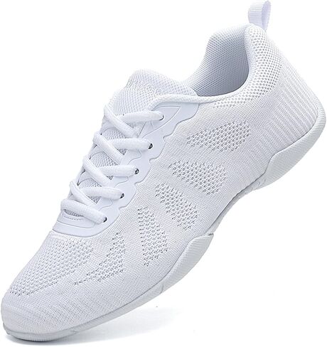 Girls White Cheerleading Cheer Shoes Womens Dance Sneakers Athletic Training Tennis Breathable Competition Walking Shoes in Saudi Arabia