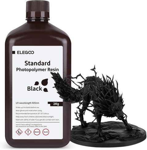 ELEGOO Fast Speed 3D Printer Resin, Rapid Standard Photopolymer Resin, 405nm UV-Curing Resin, Best for High-Speed Printing LCD/DLP 3D Printer, Grey 1000G in Saudi Arabia