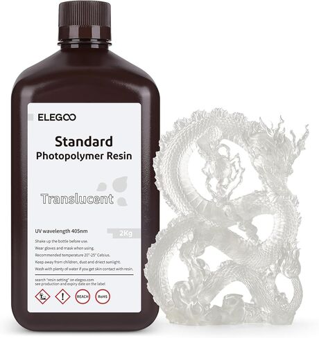 ELEGOO Fast Speed 3D Printer Resin, Rapid Standard Photopolymer Resin, 405nm UV-Curing Resin, Best for High-Speed Printing LCD/DLP 3D Printer, Grey 1000G in Saudi Arabia