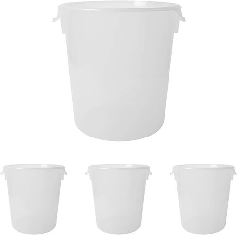 Rubbermaid Commercial Products Plastic Round Food Storage Container for Kitchen/Food Prep/Storing, 22 Quart, Clear, Container Only (FG572824CLR) in Saudi Arabia