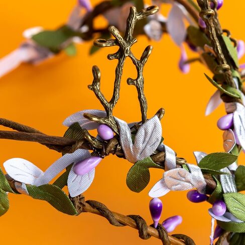 Mermaid Moon with Magnolia Goddess Headpiece for Renaissance Faire Custome Women Wedding Flower Crown Fairy Dress Bride Girl Accessorices Princess Renfaire Headbands 6 in Kuwait