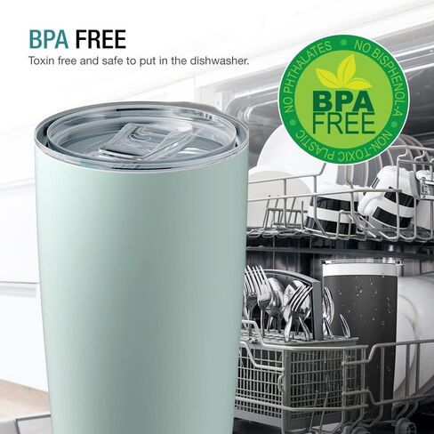 Juro Tumbler 20 أونصة من الفولاذ المقاوم للصدأ معزول بهلوان مع أغطية وقش [كوب سفر] كوب قهوة مائي مزدوج الجدار للمنزل والمكتب والعمل في الهواء الطلق رائع للمشروبات المثلجة والمشروبات الساخنة - أسود in Kuwait