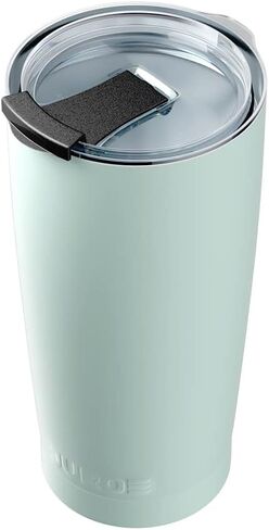 Juro Tumbler 20 أونصة من الفولاذ المقاوم للصدأ معزول بهلوان مع أغطية وقش [كوب سفر] كوب قهوة مائي مزدوج الجدار للمنزل والمكتب والعمل في الهواء الطلق رائع للمشروبات المثلجة والمشروبات الساخنة - أسود in Kuwait