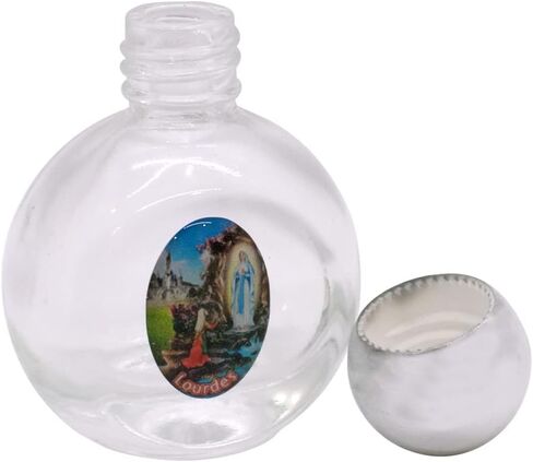 2" Small Decorative Holy Water Bottle with Twist-On Cap | Great Catholic Gift for First Holy Communions and Confirmation | Storage for Holy Water and Blessed Oils (Blessed Mother) in Saudi Arabia