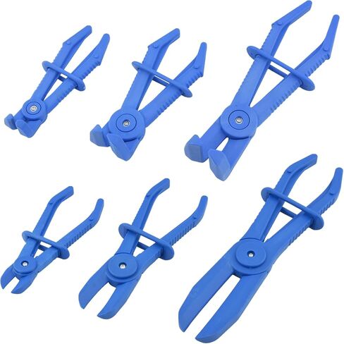 6pcs Hose Pinch Clamp Pliers, Lightweight and Durable Nylon Design, for Flexible Hoses, Fuel Hoses, Gas Lines, Brake Hoses and Radiator Hoses(Blue) in Saudi Arabia