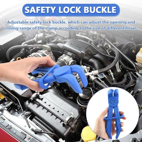 6pcs Hose Pinch Clamp Pliers, Lightweight and Durable Nylon Design, for Flexible Hoses, Fuel Hoses, Gas Lines, Brake Hoses and Radiator Hoses(Blue) in Saudi Arabia