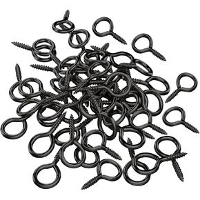 Axe Sickle Black 1 Inch Metal Screw Eye Pins Hooks Mini for DIY Jewelry Making, Arts & Crafts Project, 100 Pcs