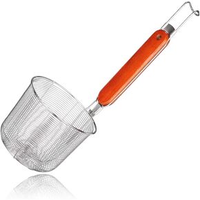 TENTA KITCHEN Premium 18/8 Stainless Steel Mesh Spider Spaghetti Dumpling Noodle Strainer -Mouth Diameter 3.8 inch Basket and 8.1inch Handle in Saudi Arabia
