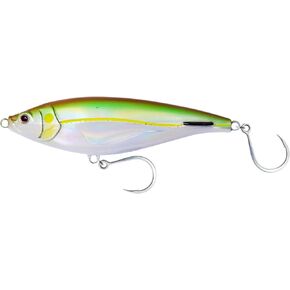 Nomad Design Madscad 115 Sinking SW Twitchbait - مثالي للسنوك، الباس المخطط - BKK Diablo 5X Singles 3/0 خطاف، 4-1/2 بوصة - 1-1/2 أونصة، مخطط مخطط Ayu