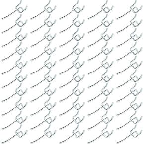 Pegboard Hooks, Large Diameter 50-Pack, 2 Inch L Shape Small Galvanized Heavy Duty Pegboard Hooks Suitable for 1/4 inch pegboard,Metal Pegboard Hooks for Garage,Office,Kitchen,Store