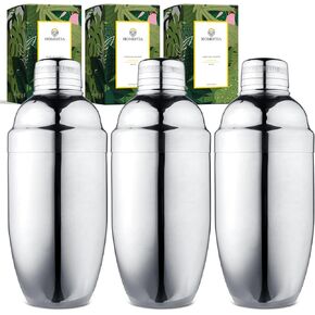 Homestia Black Cocktail Shaker 24oz مارتيني شاكر مصفاة مدمجة مانعة للتسرب 18/8 الفولاذ المقاوم للصدأ شراب مختلط شاكر للسقاية