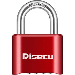 disecu 4 أرقام قفل مجموعة الثقيلة 2.5 بوصة تكبل طويل في الهواء الطلق قفل مقاوم للماء لخزانة الصالة الرياضية المدرسة، خزانة رياضية، تخزين بمشبك، سياج، بوابة، حالة، صندوق الأدوات، الدراجة (أسود) in Kuwait