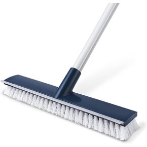 BOOMJOY Floor Scrub Brush with 57" Long Handle, 12" Wide Brush Head, 2 in 1 Scrape and Brush, Stiff Bristle for Cleaning Bathroom, Patio, Kitchen, Tile, Wall and Deck in Saudi Arabia