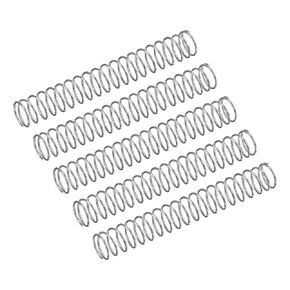 uxcell Compression Spring, 5Pcs 304 Stainless Steel, 4mm OD, 0.4mm Wire Size, 15mm Free Length, Silver Tone