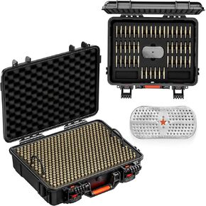 500-600 Round 5.56 Ammo Case with Desiccant - Waterproof Ammo Storage Box, Mil-Spec Travel Safe for 5.56/.223 Ammo/Bullets
