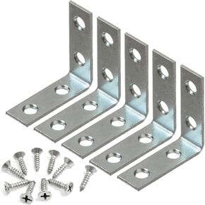 Wideskall® 1.5" inch Corner Brace Angle Repair Bracket w/ Screws (Pack of 5)