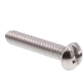 Prime-Line 9004652 Machine Screw, Round Head, Slotted/Phillips Combo, #10-24 X 1 in, Grade 18-8 Stainless Steel, Pack of 25