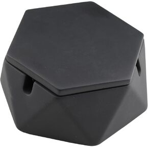 FREELOVE Concrete Ashtray with Lid & Stainless Steel Ashtrays for Cigarettes, Cement Ash Tray Smoking Holder Indoor Smokeless Outdoor Windproof Patio Home Office Cool Decor(Black, Small)