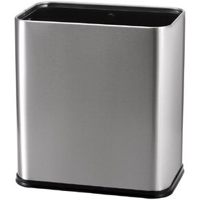 Coloch 9.5L Metal Trash Can with Removable Bag Holder, 2.5 Gallon Black Stainless Steel Garbage Container Bin Open Top Wastebasket for Bathroom, Kitchen, Office, Hotel, Home Use, 9 x 6.2X 10 Inch