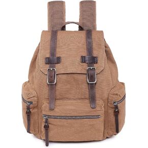 TSD Brand Silent Trail Canvas Backpack Large