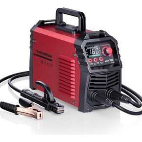 ARCCAPTAIN Upgraded 110V/220V Stick Welder, [Large LED Display] 160A ARC/Lift TIG Welding Machine with Synergic Control, IGBT Inverter Portable MMA Welder Machine with Hot Start/Arc Force