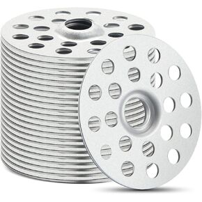 1 Inch Plaster Washers Metal Washers for Screws Plaster Repair Rings Plaster Buttons Profile Washer Flat Washers for Wall Ceiling Drywall Plaster Repair(50 Pieces)