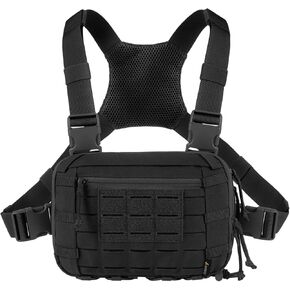 Tactical EDC Chest Bag 2L Utility Molle Chest Rig Pouch with CCW Compartment Adjustable Strap Outdoor