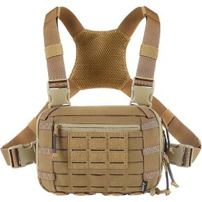 Tactical Chest Pack EDC Chest Bag 2L Utility Molle Chest Rig Pouch with CCW Compartment Adjustable Strap Outdoor in Kuwait