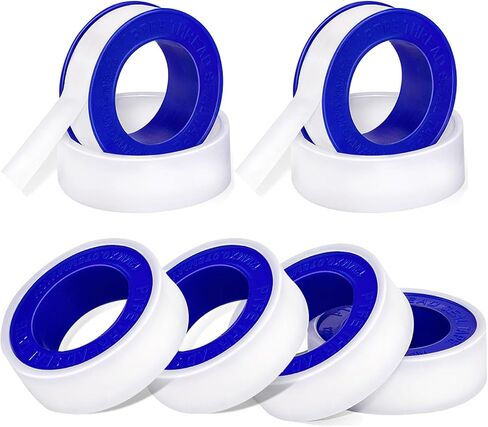 3 Roll Plumbers Tape, Teflon Tape, Water Pipe Sealing Tape, Plumbing Tape, High-Density Performance Waterproof Duct Tape, Thread Seal Tape. L 390 in x W 0.47 in. Blue in Kuwait