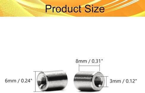 Round Connector Nuts Threaded Sleeve Rod Coupling Nut for Connect Two Threaded Shafts 10PCS in Saudi Arabia