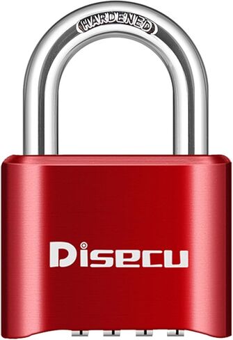 disecu 4 أرقام قفل مجموعة الثقيلة 2.5 بوصة تكبل طويل في الهواء الطلق قفل مقاوم للماء لخزانة الصالة الرياضية المدرسة، خزانة رياضية، تخزين بمشبك، سياج، بوابة، حالة، صندوق الأدوات، الدراجة (أسود) in Kuwait
