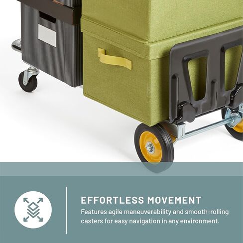 منتجات Safco شاحنة يدوية قابلة للطي قابلة للطي، سعة 250 رطل، إطار من الألومنيوم، لوحة أصابع فولاذية، عجلات مطاطية دوارة ناعمة مقاس 6 بوصات in Kuwait