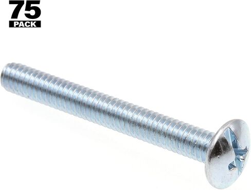 Prime-Line 9006837 Machine Screw, Truss Head, Slotted/Phillips Combo, #8-32 X 1-3/8 in, Zinc Plated Steel, Pack of 75 in Saudi Arabia