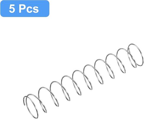 uxcell Compression Spring, 5Pcs 304 Stainless Steel, 4mm OD, 0.4mm Wire Size, 15mm Free Length, Silver Tone in Saudi Arabia