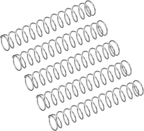 uxcell Compression Spring, 5Pcs 304 Stainless Steel, 4mm OD, 0.4mm Wire Size, 15mm Free Length, Silver Tone in Saudi Arabia