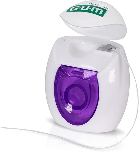 GUM Deep Clean Expanding Dental Floss - Waxed Woven Floss - Effective Plaque Removal for Tight Teeth - Unflavored in Kuwait