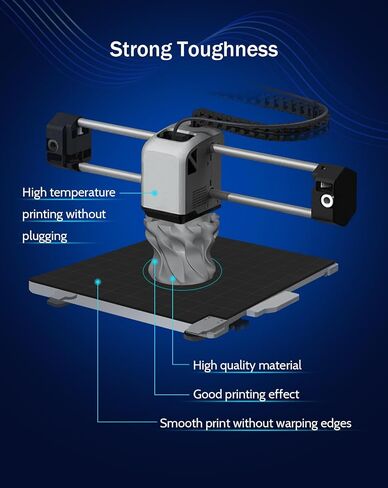 DURAMIC 3D PETG Filament 1.75 مم أسود، خيوط طباعة ثلاثية الأبعاد 1 كجم بكرة (2.2 رطل)، خيوط سوداء 1.75 مم دقة الأبعاد +/- 0.05 مم غير متشابكة، غير قابلة للانسداد، غير خيوط in Kuwait