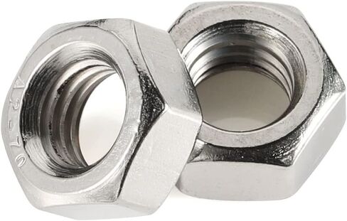 M8-1.25 Hex Nuts, Stainless Steel 304 Hex Nut, Bright Finish, Quantity 50 in Saudi Arabia