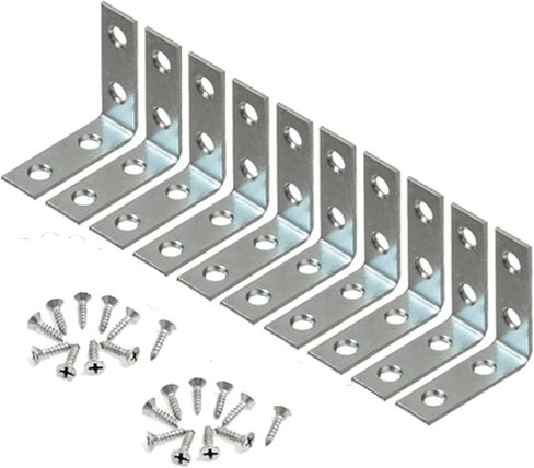 Wideskall 1.5 بوصة دعامة إصلاح زاوية دعامة زاوية مع براغي (عبوة من 50 قطعة) in Kuwait