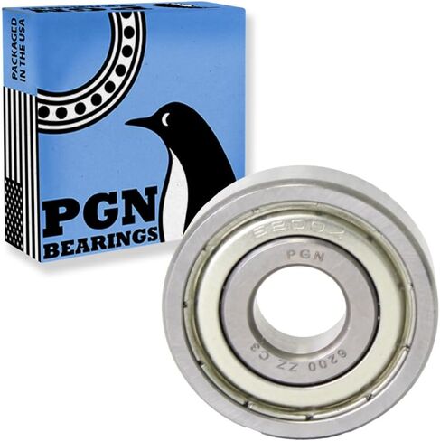 PGN (10 Pack) 6200-ZZ Bearing - Lubricated Chrome Steel Sealed Ball Bearing - 10x30x9mm Bearings with Metal Shield & High RPM Support in Saudi Arabia