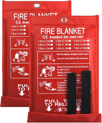 Smilco 40" x 40" Fiberglass Emergency Fire Blanket for Home and Kitchen in Kuwait