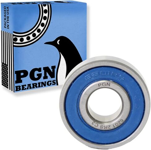 (10 Pack) PGN 6201-2RS Sealed Ball Bearing - C3-12x32x10 - Lubricated - Chrome Steel in Saudi Arabia