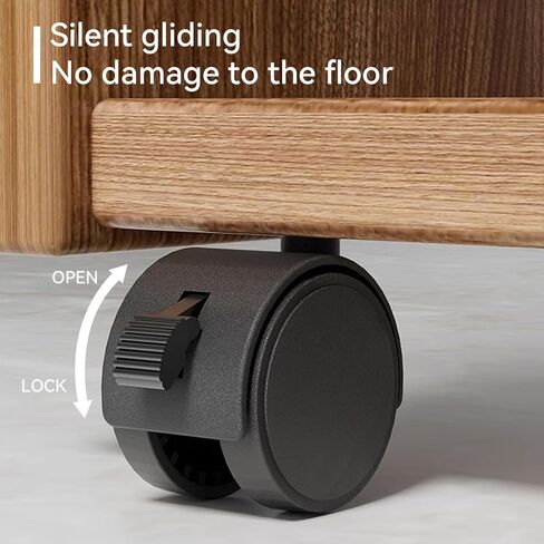 مجموعة عجلات أثاث مقاس 2.54 سم مكونة من 5 عجلات بلاستيكية لعربة الاستبدال، وعجلات دوارة صغيرة من بلاستيك النايلون الأسود مع براغي، تستخدم لمقاعد العمل وطاولة خزانة الأدراج المتحركة in Kuwait